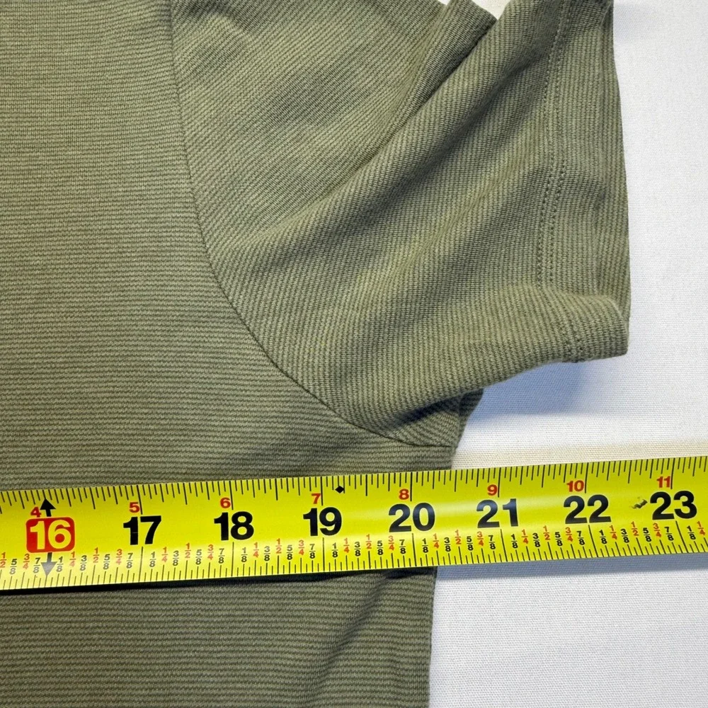 Banana Republic Luxe Touch Performance Tee Mens Sz M Olive Green Cotton T Shirt